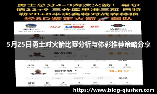 5月25日勇士对火箭比赛分析与体彩推荐策略分享