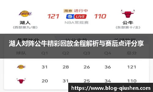 湖人对阵公牛精彩回放全程解析与赛后点评分享